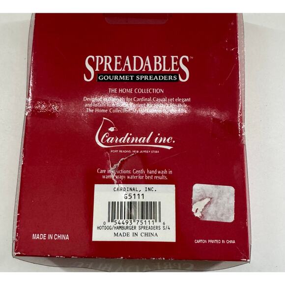 Cardinal Spreadable Serving Set Hamburger Ketchup Hot Dog Grill BBQ Knives - New - Picture 4 of 7
